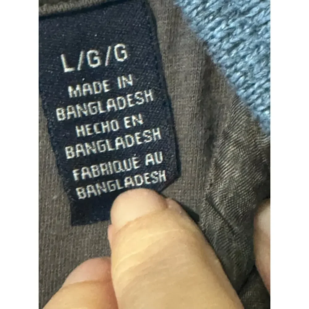 Wrangler Men's 1/4 Zip Sweater Size L Blue‎